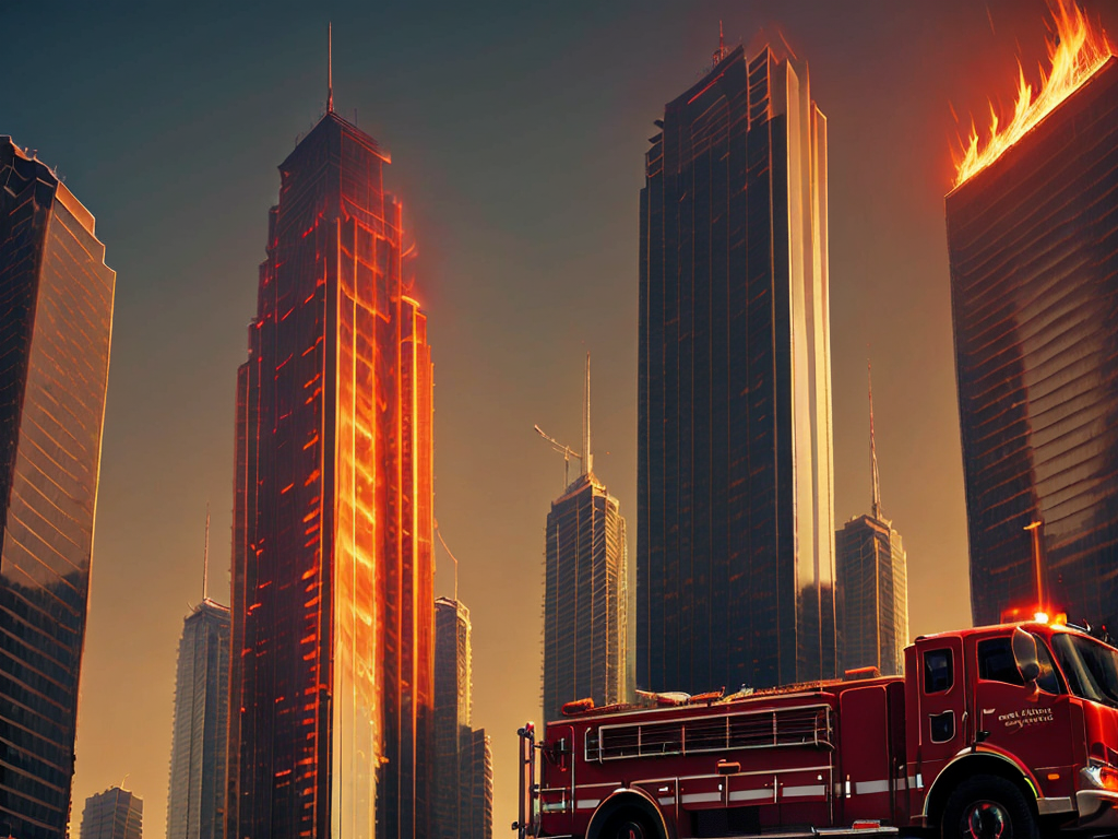 00452-3269255410-fire truck in front of a skyscraper, vivid fire.png